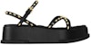(W) Louis Vuitton Maya Flatform 'Hitam Kulit Anak Lembu Peep Toe' 1ACY33