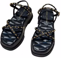 Shop (Women) Louis Vuitton Maya Flatform 'Black Calfskin Peep Toe' 1ACY33