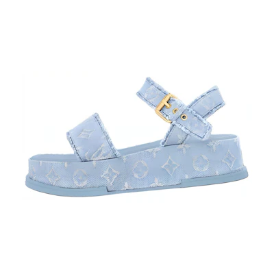(W) LV Maya Flatform 'Blue Denim Buckle'