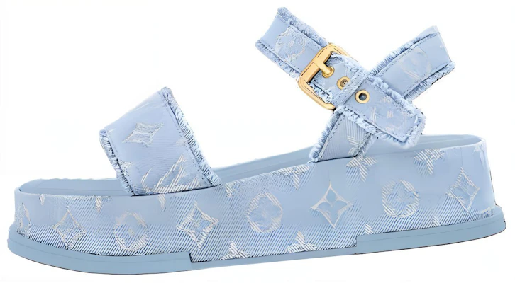 (W) Louis Vuitton Maya Flatform 'Biru Denim Gesper' 1ACYBZ Buy (W) Louis Vuitton Maya Flatform 'Biru Denim Gesper' 1ACYBZ