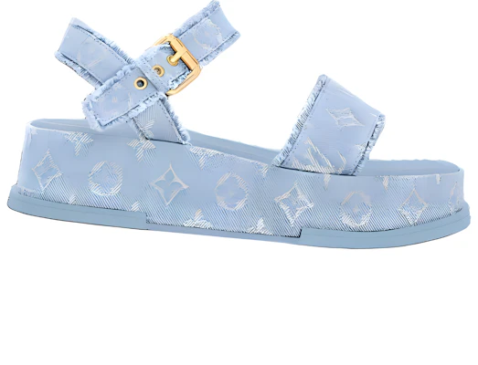 (W) Louis Vuitton Maya Flatform 'Biru Denim Gesper' 1ACYBZ Order (W) Louis Vuitton Maya Flatform 'Biru Denim Gesper' 1ACYBZ