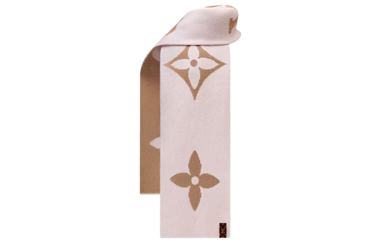 Order (W) 路易威登女士粉棕大号徽章围巾 M79336