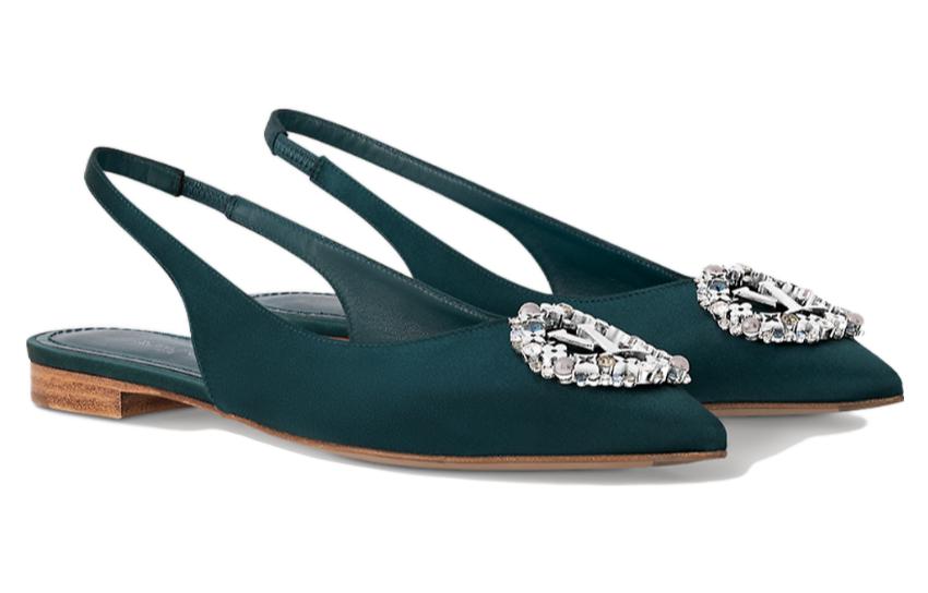 Lookbook (W) Louis Vuitton Met Kasut Slip-On Hujung Runcing 'Hijau' 1AC7IV