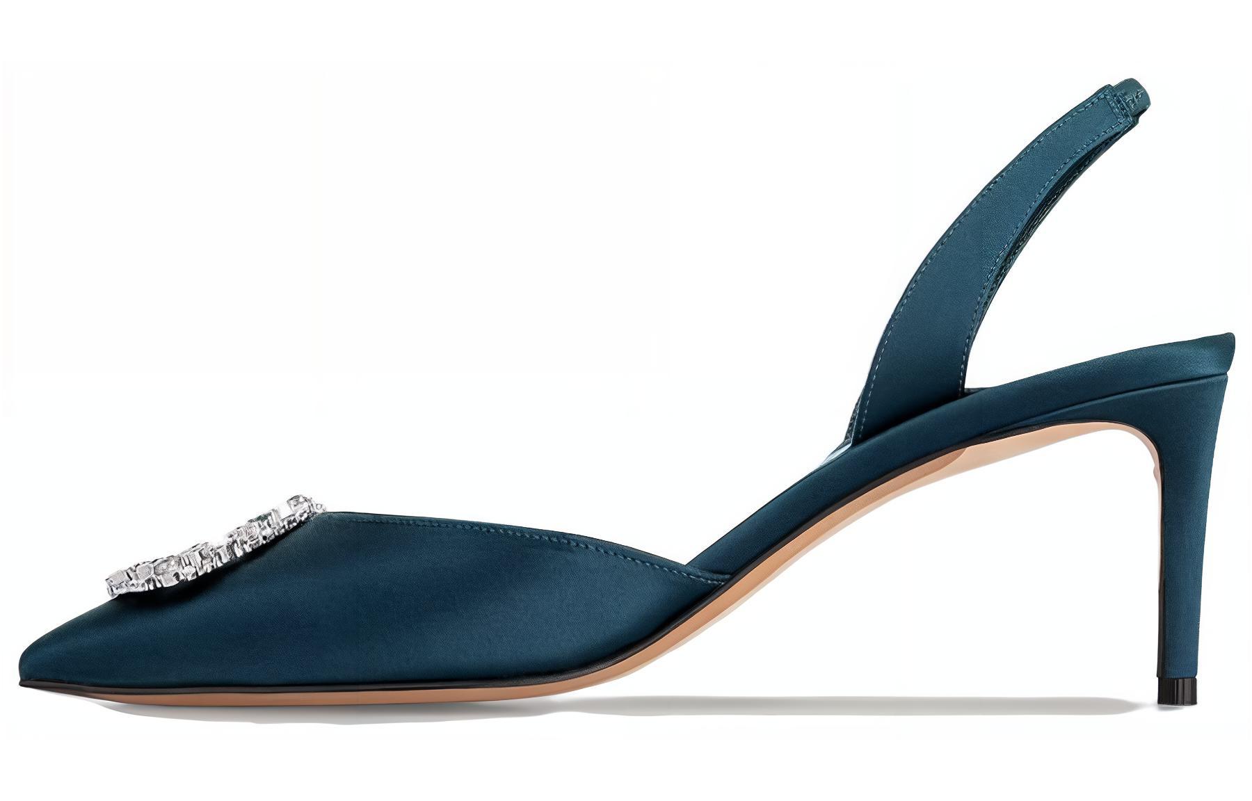 Buy (W) Louis Vuitton Escarpins à Talons Aiguille Pointus Slip-On ''Bleu'' 6.5cm 1ACBHZ