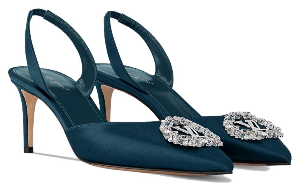 Lookbook (W) Louis Vuitton Escarpins à Talons Aiguille Pointus Slip-On ''Bleu'' 6.5cm 1ACBHZ