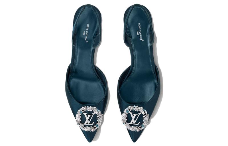 Shop (W) Louis Vuitton Escarpins à Talons Aiguille Pointus Slip-On ''Bleu'' 6.5cm 1ACBHZ