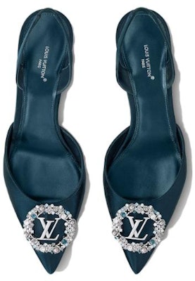 (Women) Louis Vuitton Met Pointed Toe Slip-On Stiletto Heels 'Blue' 6.5cm 1ACBHZ Shop (Women) Louis Vuitton Met Pointed Toe Slip-On Stiletto Heels 'Blue' 6.5cm 1ACBHZ