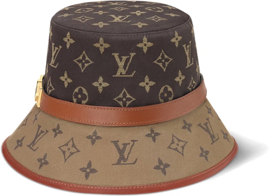 (W) 루이비통 메탈 로고 코튼 버킷햇 여성 브라운. M7277M Lookbook (W) 루이비통 메탈 로고 코튼 버킷햇 여성 브라운. M7277M