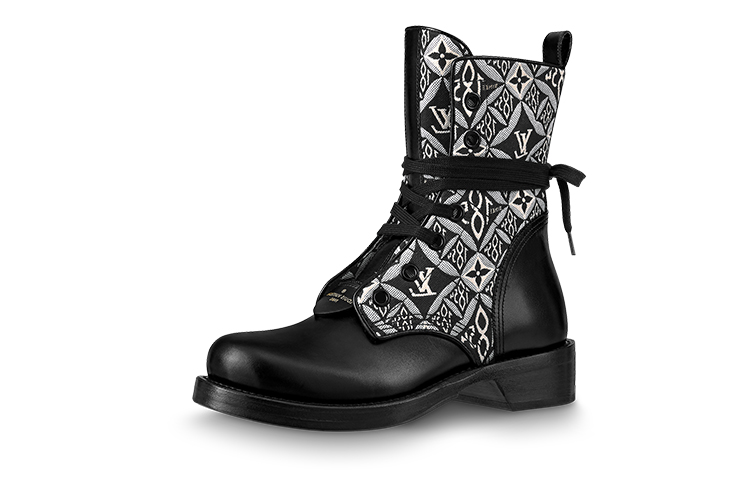 (Women) Louis Vuitton Metropolis Boots 'Black White Monogram' 1A8DEY