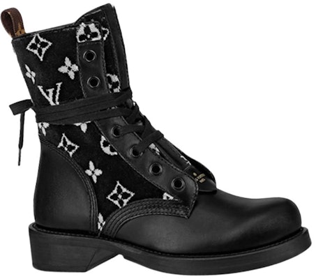 (Women) Louis Vuitton Metropolis Flat Ranger Boots 'Black with White Monogram' 1A95Z4 Order (Women) Louis Vuitton Metropolis Flat Ranger Boots 'Black with White Monogram' 1A95Z4