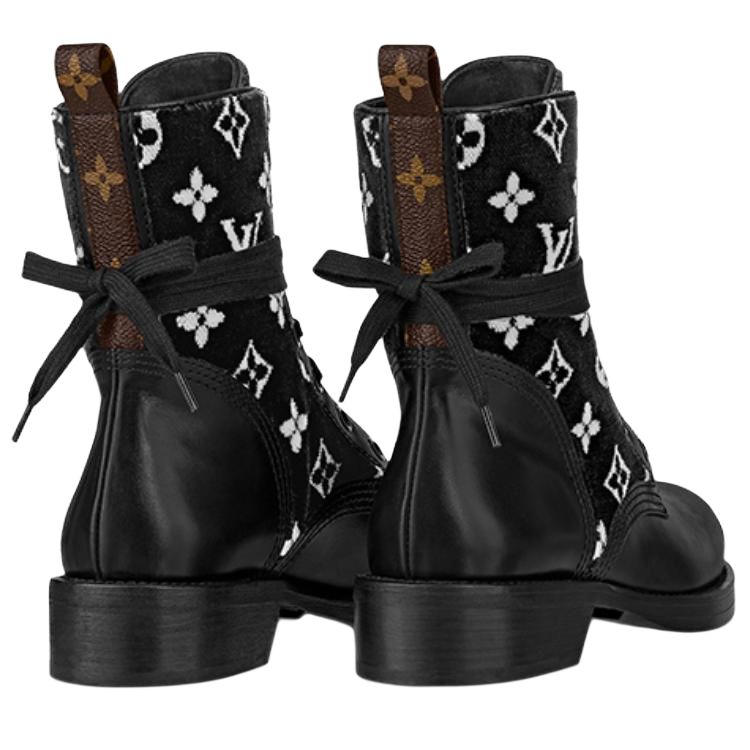 Shop (W) Botas Louis Vuitton Metropolis Flat Ranger 'Negro con Monograma Blanco' 1A95Z4