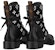 (W) But Louis Vuitton Metropolis Flat Ranger Boots 'Hitam dengan Monogram Putih' 1A95Z4