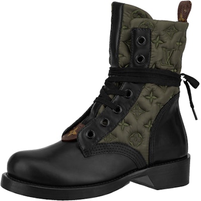 (Women) Louis Vuitton Metropolis Flat Ranger Shoes 'Olive Green Monogram with Black' 1A952D Buy (Women) Louis Vuitton Metropolis Flat Ranger Shoes 'Olive Green Monogram with Black' 1A952D