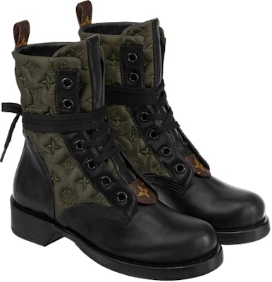 (Women) Louis Vuitton Metropolis Flat Ranger Shoes 'Olive Green Monogram with Black' 1A952D Lookbook (Women) Louis Vuitton Metropolis Flat Ranger Shoes 'Olive Green Monogram with Black' 1A952D