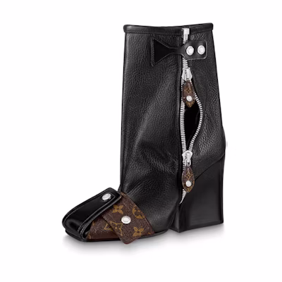 (W) LV Mid-Top Boot 'Black Brown Zip'