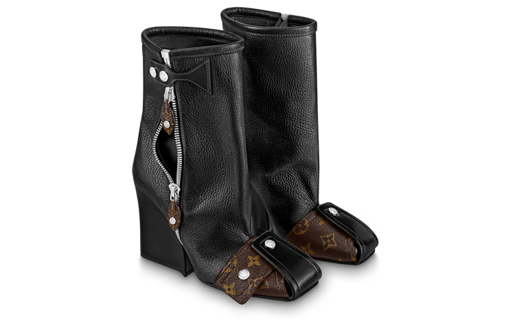 Lookbook (W) 루이비통 블랙브라운 지퍼 미드탑 부츠 (68 characters) 1AACCZ