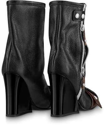 (W) Louis Vuitton Sepatu Boot Mid-Top 'Hitam Coklat Resleting' 1AACCZ Lookbook (W) Louis Vuitton Sepatu Boot Mid-Top 'Hitam Coklat Resleting' 1AACCZ