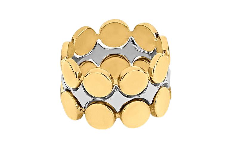 Lookbook (W) Cincin Emas Louis Vuitton Wanita Metal Letter Desain Minimalis. MP355M