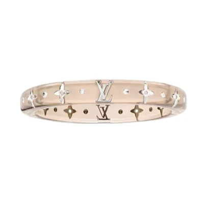 (Women) Louis Vuitton Modern Style Resin Rhinestone Bracelet Orange M1699S