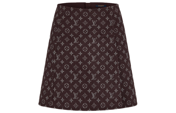 Order (W) LOUIS VUITTON Skirt Monogram A-Line Coklat Wanita Kasual. 1A90Z6