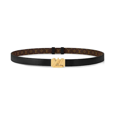 (Women) Louis Vuitton Monogram Belt Women’s Black 2CM Width M8614Z