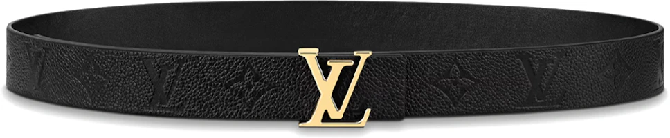 (Women) Louis Vuitton Monogram Buckle Leather Belt Black 3cm Wide MO328W (Women) Louis Vuitton Monogram Buckle Leather Belt Black 3cm Wide MO328W