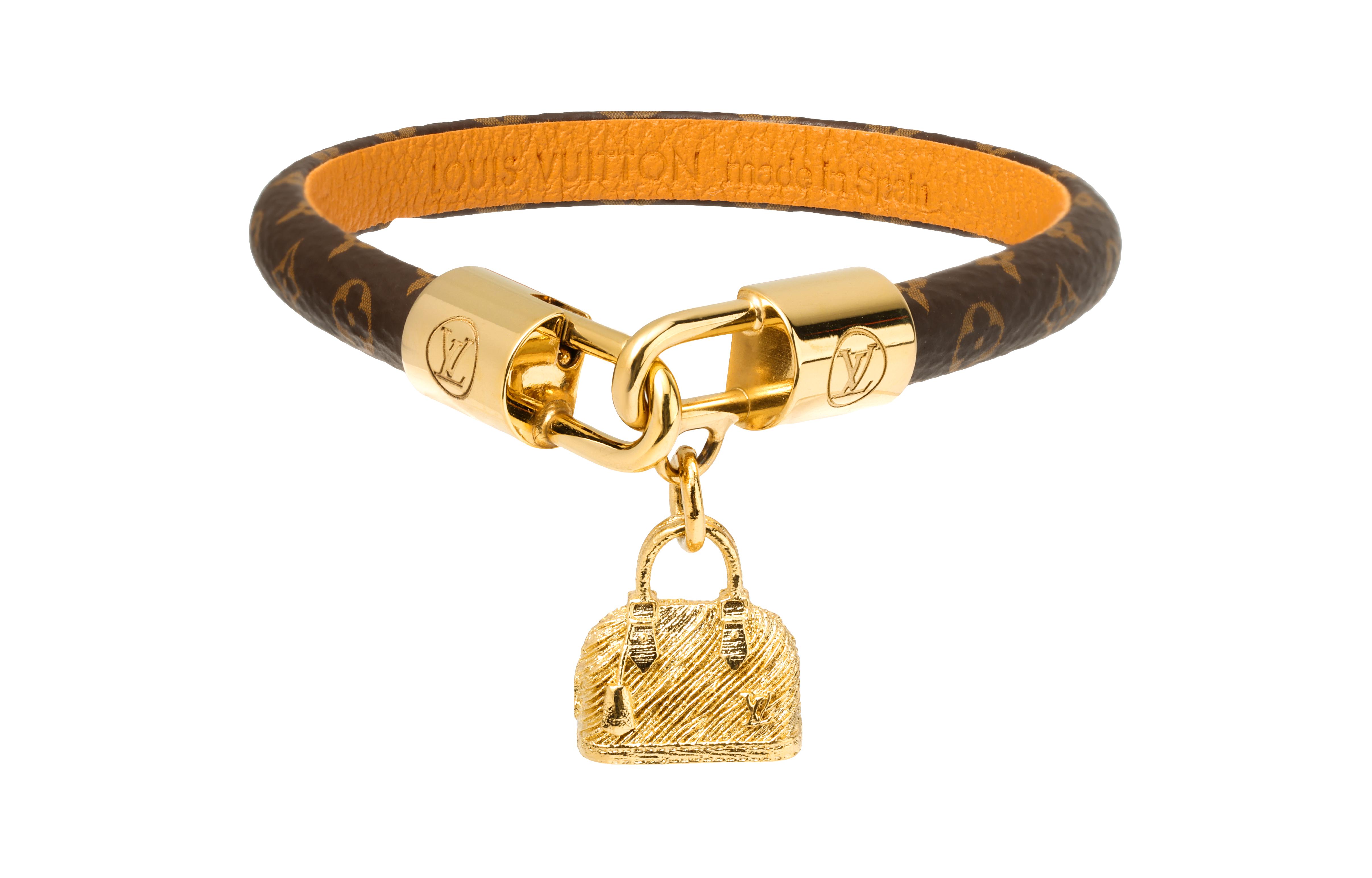 Lookbook (W) Louis Vuitton Pulsera Monograma de Piel de Ternera Marrón M6220F