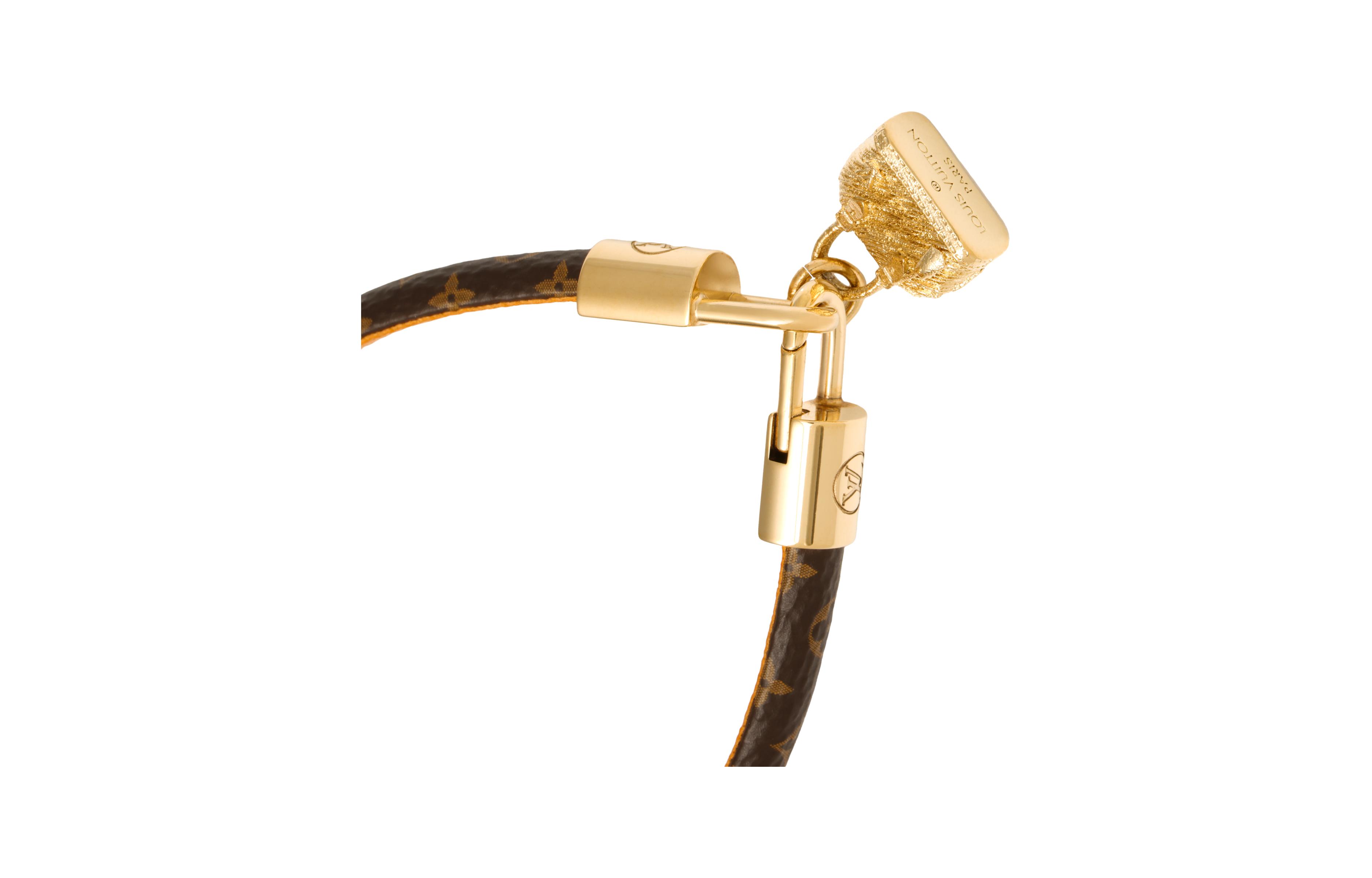 Shop (W) Louis Vuitton Pulsera Monograma de Piel de Ternera Marrón M6220F