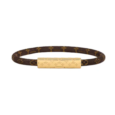 (Women) LOUIS VUITTON Monogram Canvas Bracelet Brown/Gold M8274E