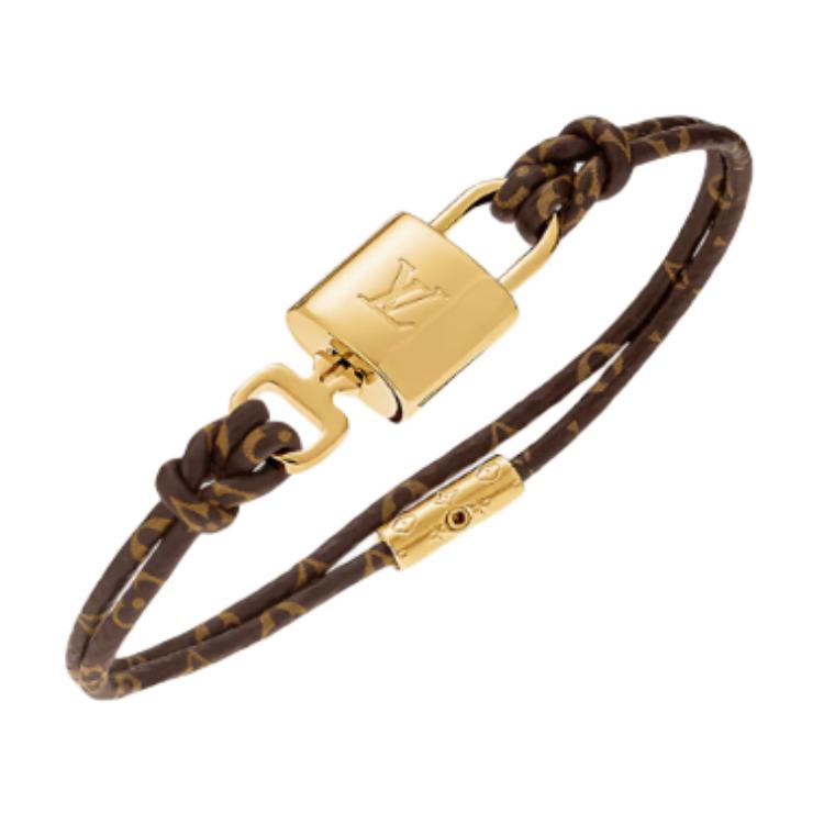 Lookbook (W) 루이 비통 모노그램 캔버스 브레이슬릿 골드 액세서리. M8275E