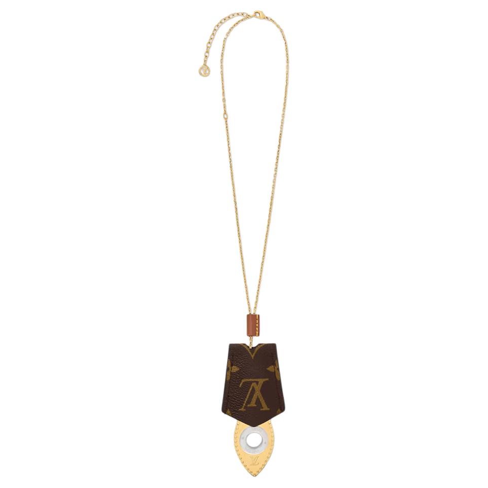 (Women) LOUIS VUITTON Monogram Canvas Necklace Gold for Women. M03453 圖 4