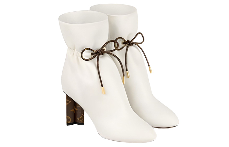 Lookbook (W) Bottes Courtes Louis Vuitton Monogram Toile ''Cuir Blanc'' 1A94SN