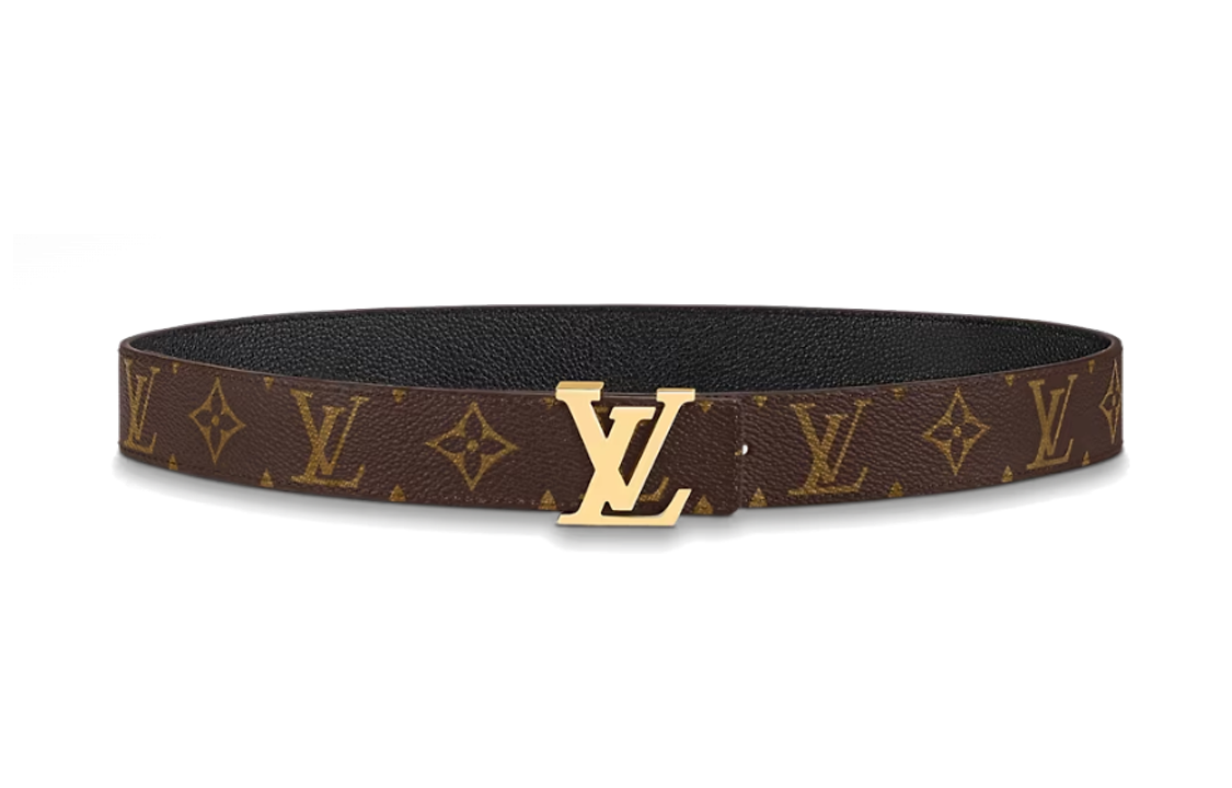 (Women) Louis Vuitton Monogram Canvas Smooth Buckle Belt Black 3CM Width M0565U 圖 4