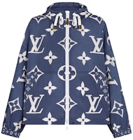 (Women) Louis Vuitton Monogram Classic Blue Hooded Jacket 1A7SG (Women) Louis Vuitton Monogram Classic Blue Hooded Jacket 1A7SG