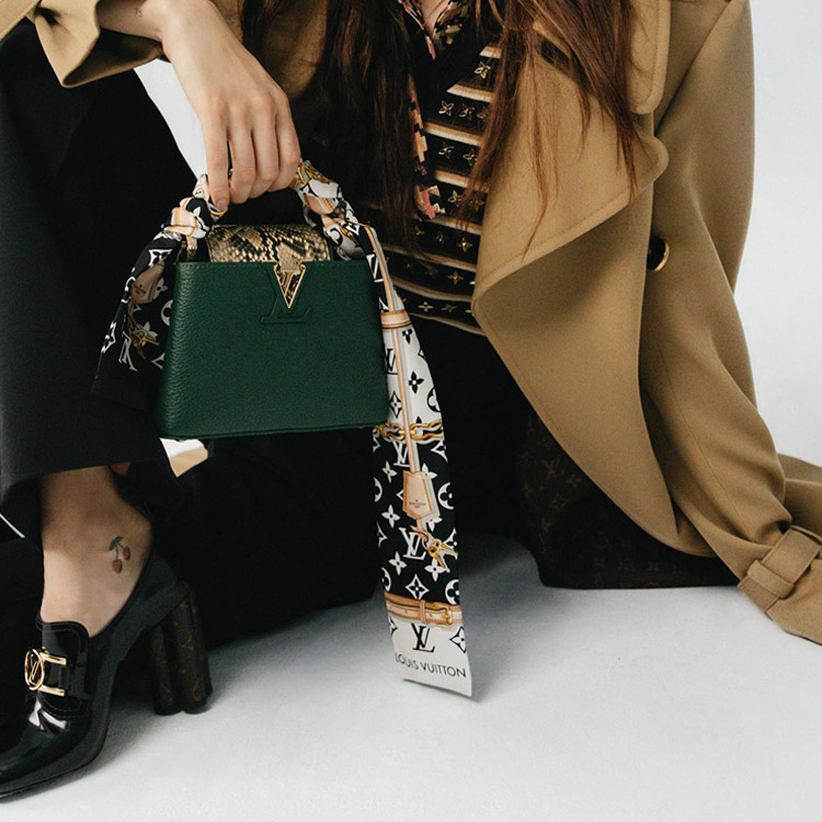 (Women) LOUIS VUITTON Monogram Confidential Black and White Silk Headband for Women M78656 圖 5