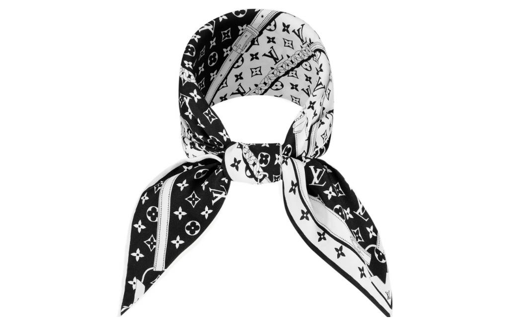 (Women) Louis Vuitton Monogram Confidential Silk Scarf Black  Classic Logo Design. M77351 圖 3