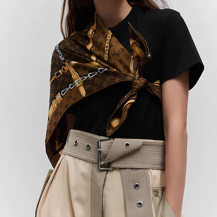 (Women) LOUIS VUITTON Monogram Confidential Silk Scarf Women’s Printed Multicolor. M78666 圖 4