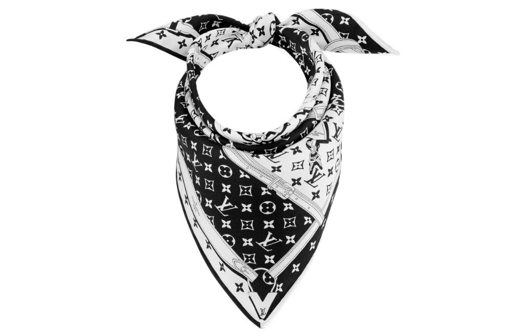 (Women) Louis Vuitton Monogram Confidential Silk Scarf Black  Classic Logo Design. M77351 圖 4