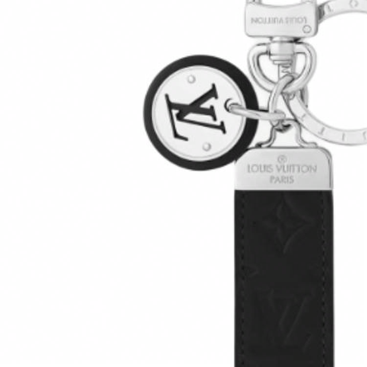Shop (Women) LOUIS VUITTON Monogram Embossed Leather Keychain for Women Black. M02040
