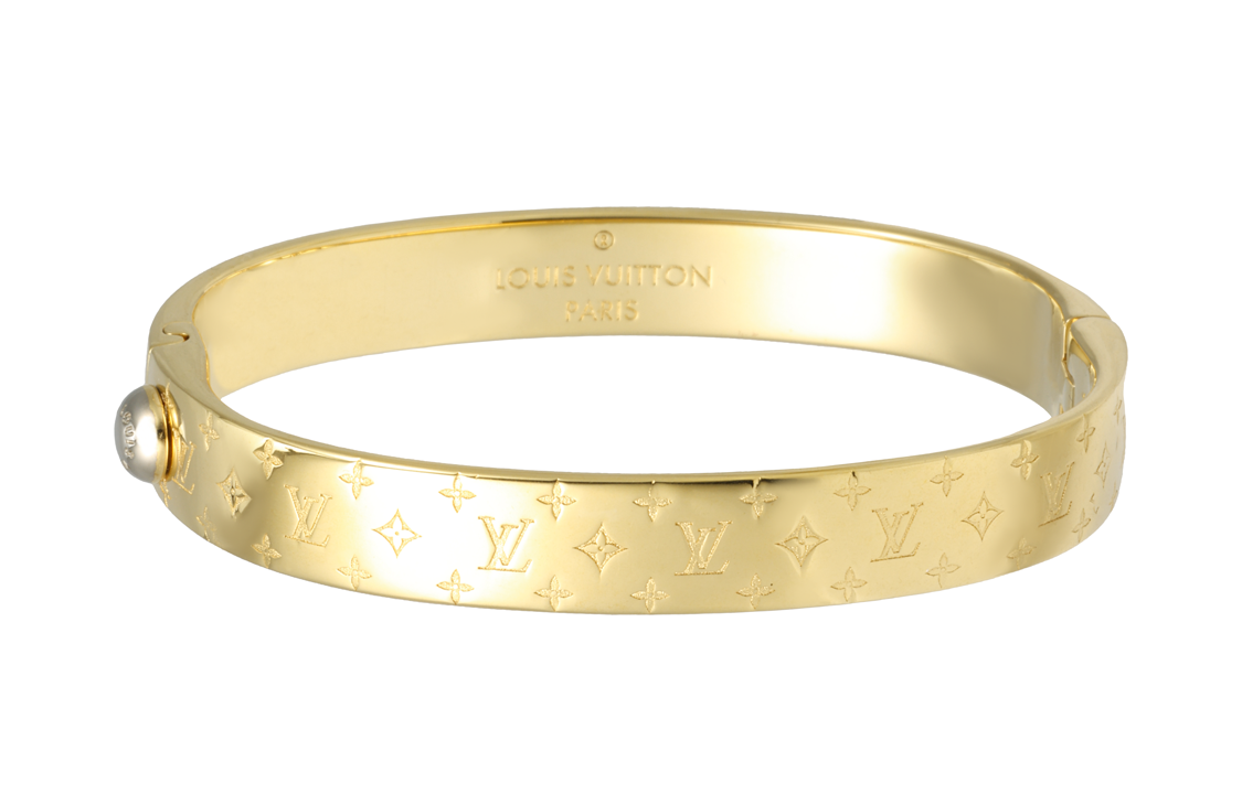 Order (W) Pulsera de Latón Grabada Monograma Louis Vuitton Oro M00251