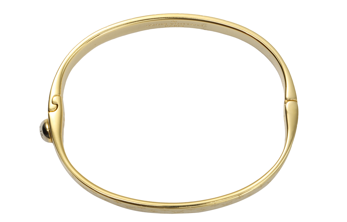 Shop (W) Pulsera de Latón Grabada Monograma Louis Vuitton Oro M00251