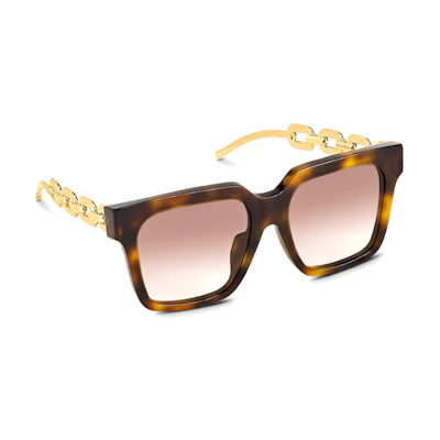 (Women) Louis Vuitton Monogram Engraved Square Sunglasses for Women Z1756E