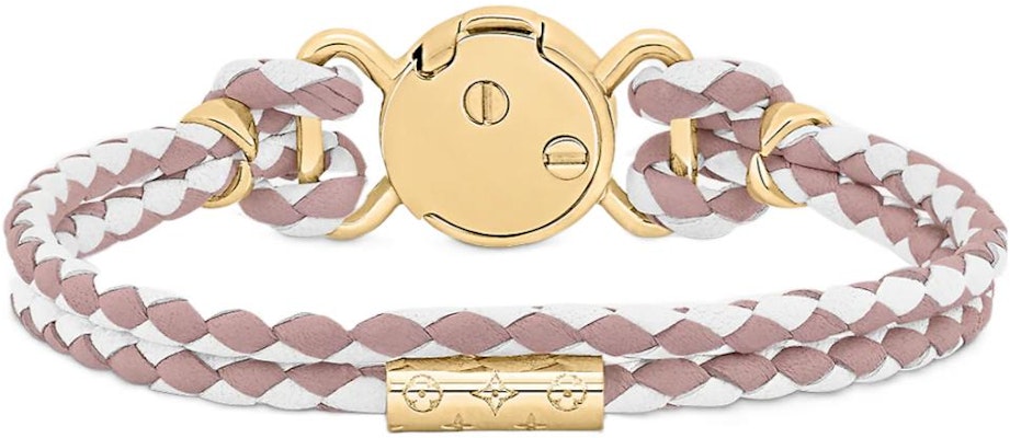 (Women) LOUIS VUITTON Monogram Floral Leather Bracelet Pink/White for Women M8061E Lookbook (Women) LOUIS VUITTON Monogram Floral Leather Bracelet Pink/White for Women M8061E