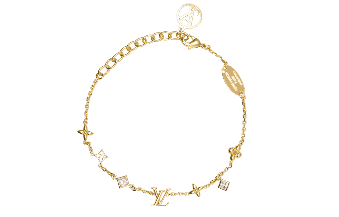 (Women) LOUIS VUITTON Monogram Floral Metal Bracelet  Gold. M1040A 圖 2