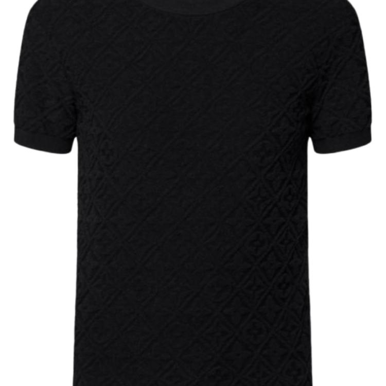 (Women) Louis Vuitton Monogram Floral Terry SS25 Black Regular T-Shirt 1AHIVX 圖 3