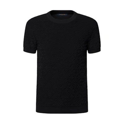 (Women) LOUIS VUITTON Monogram Floral Terry SS25 Regular T-Shirt Black 1AHIVY