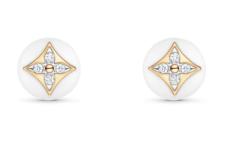 Lookbook (W) 路易威登 Monogram 花卉耳環 白色 Q96991