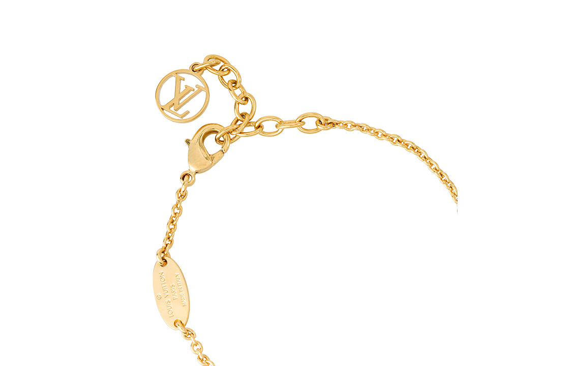 Purchase (W) 루이비통 모노그램 플라워 리프 메탈 브레이슬릿 골드 여성용 M00801