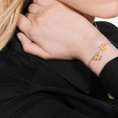 (W) 루이비통 모노그램 플라워 리프 메탈 브레이슬릿 골드 여성용 M00801 Details for (W) 루이비통 모노그램 플라워 리프 메탈 브레이슬릿 골드 여성용 M00801