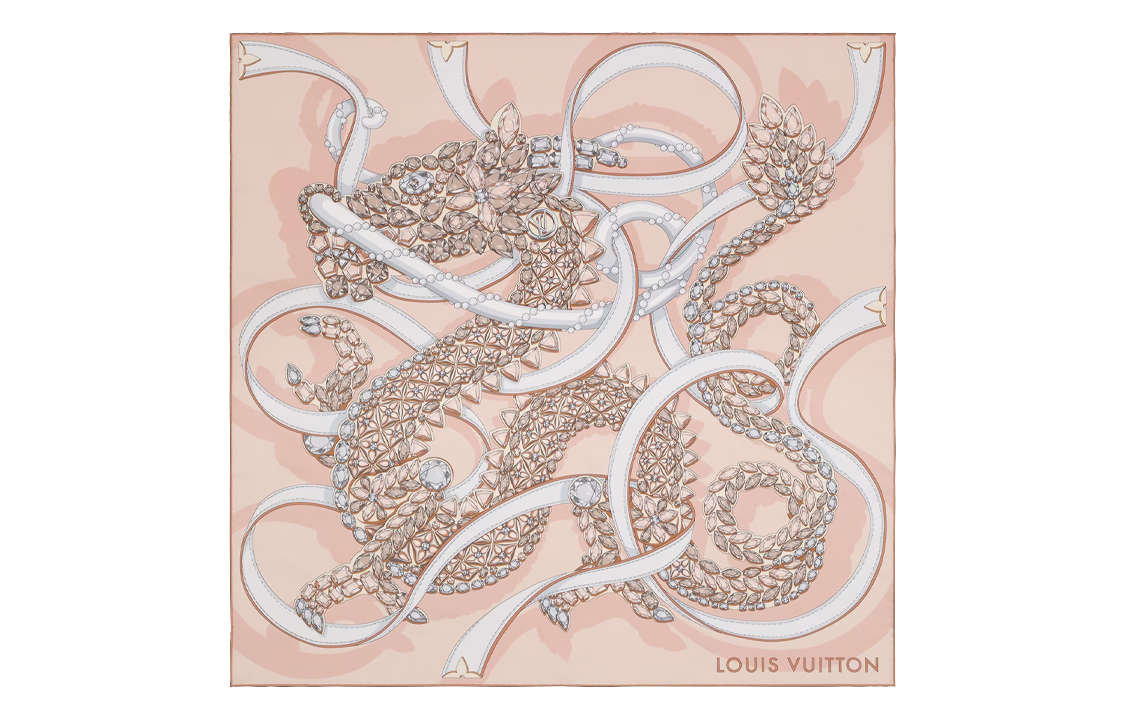 (Women) LOUIS VUITTON Monogram Flower Pink Silk Scarf for Women. M79165 圖 2